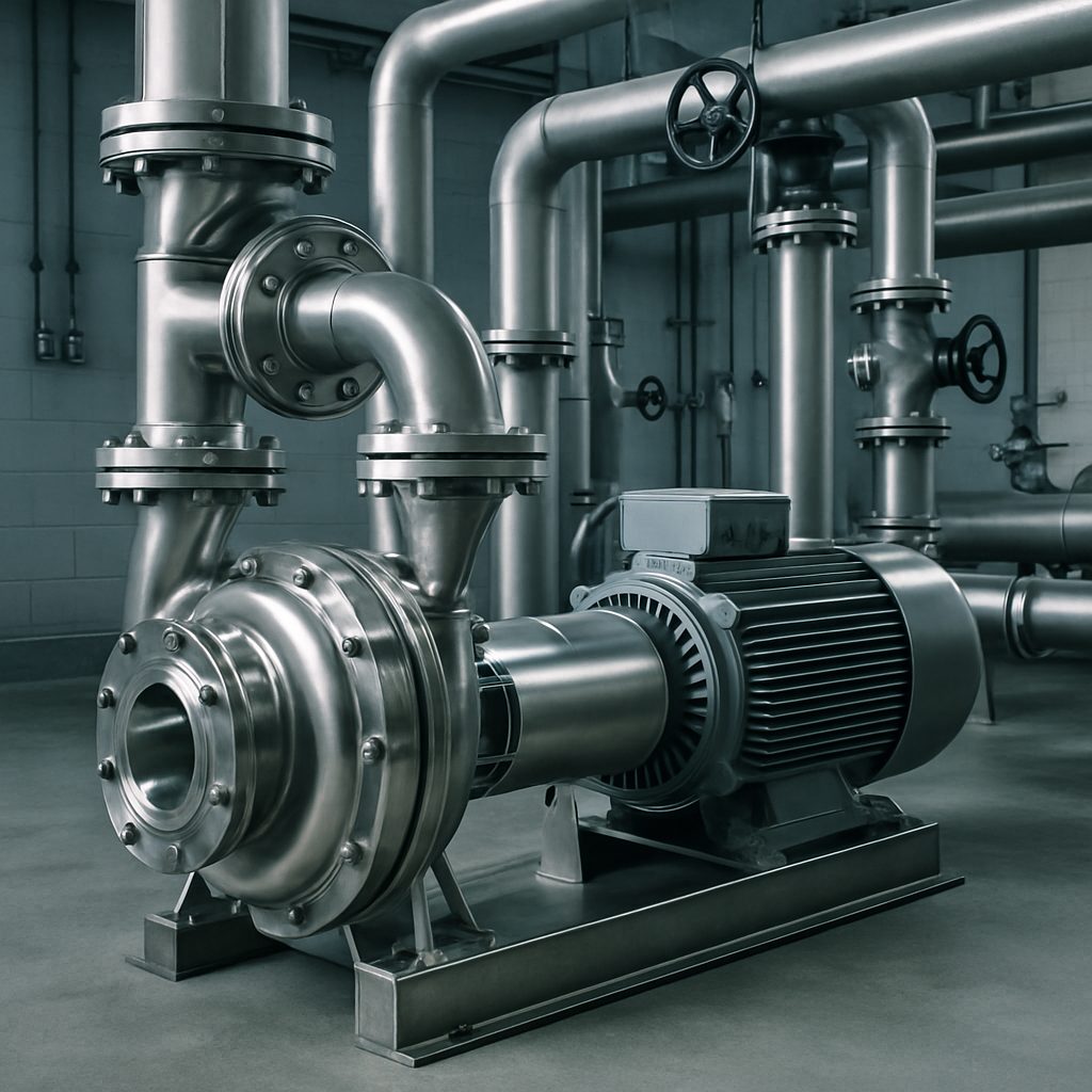 Plumbing scope — pump and header piping arrangement